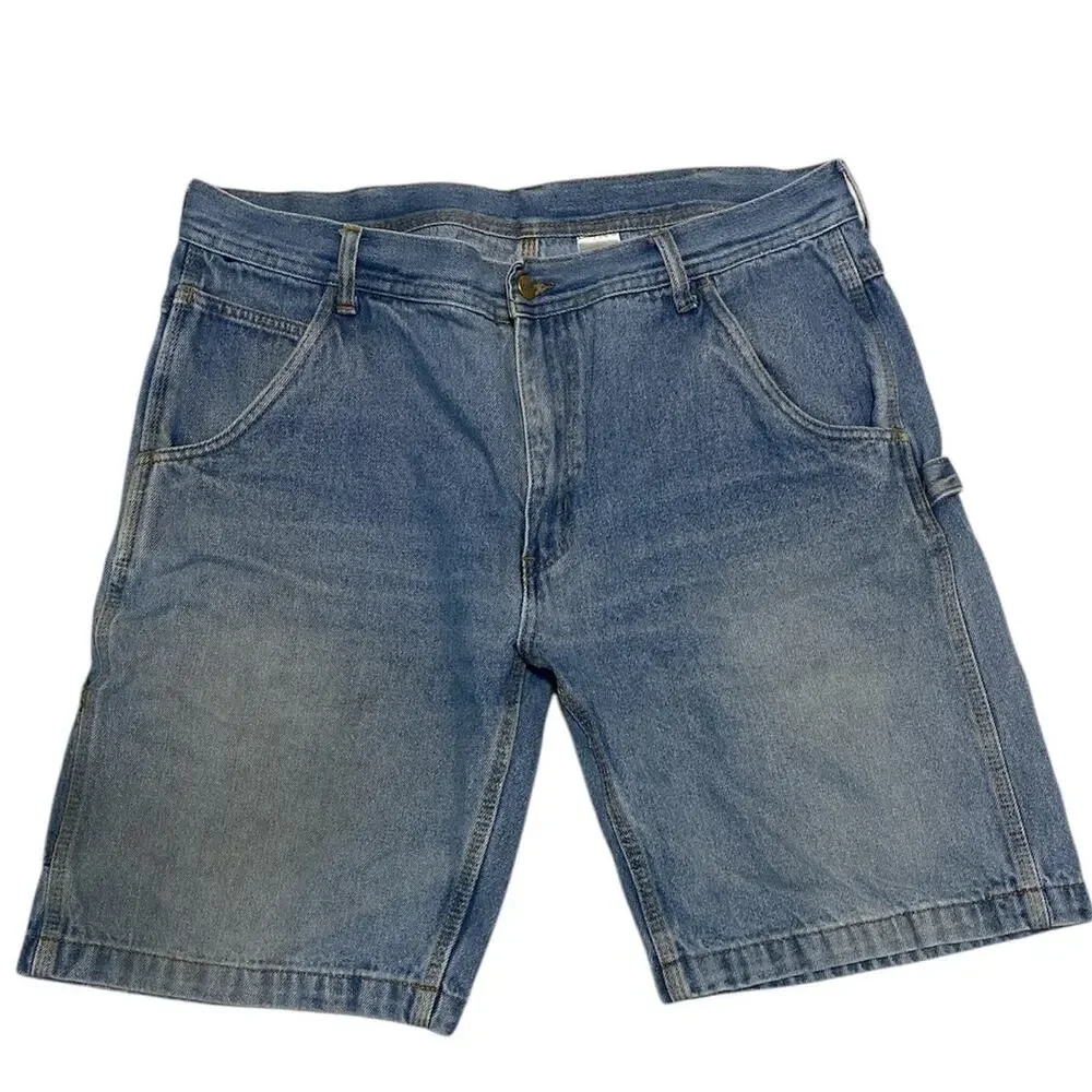 Key Industries Denim Carpenter Shorts Men 36 Blue Jean Workwear Utility Grunge